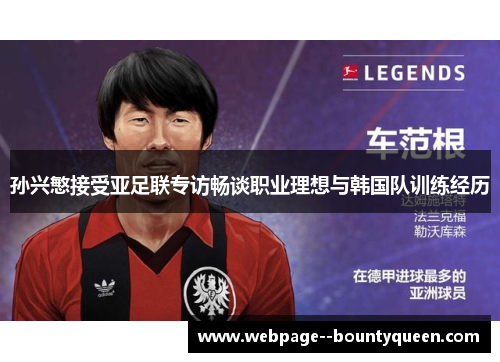 孙兴慜接受亚足联专访畅谈职业理想与韩国队训练经历